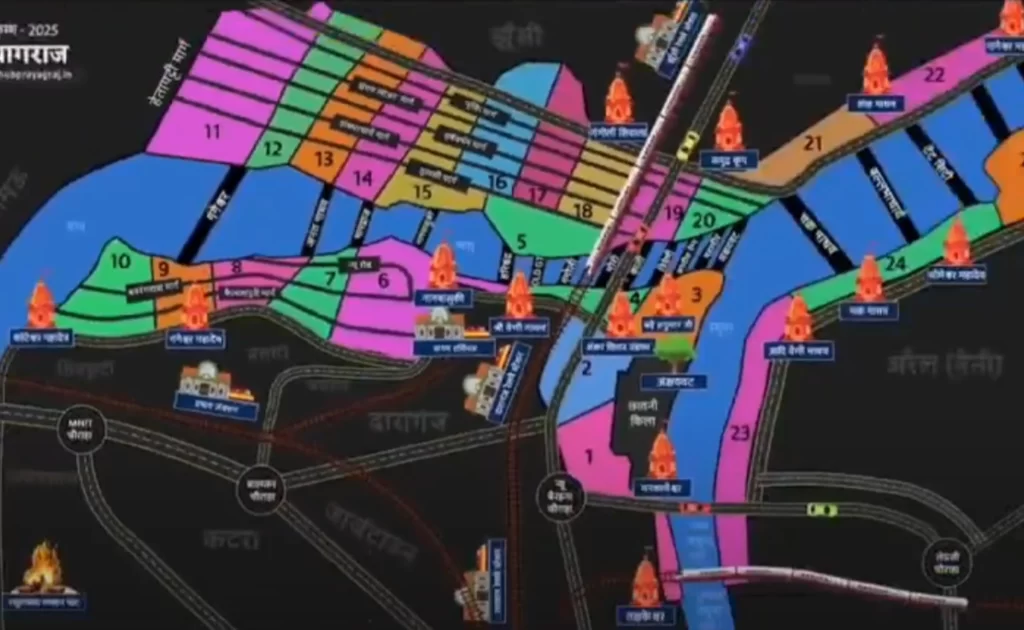 मेला क्षेत्र का नक्शा
