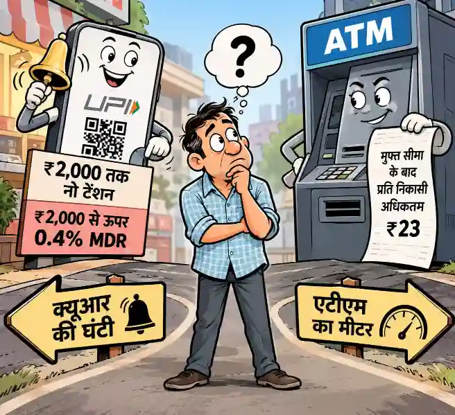 एक तरफ क्यूआर की घंटी, दूसरी तरफ एटीएम का मीटर